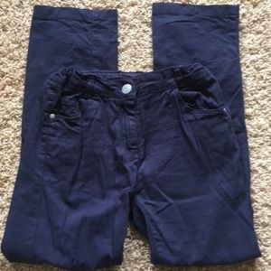 Blue summer pants adjustable waist sz 8
